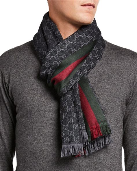 gucci silk scarf mens replica|gucci scarf unisex.